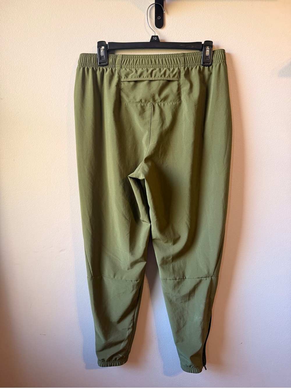 Nike Olive Green Track Pants with White Swoosh - Picture 2 of 6